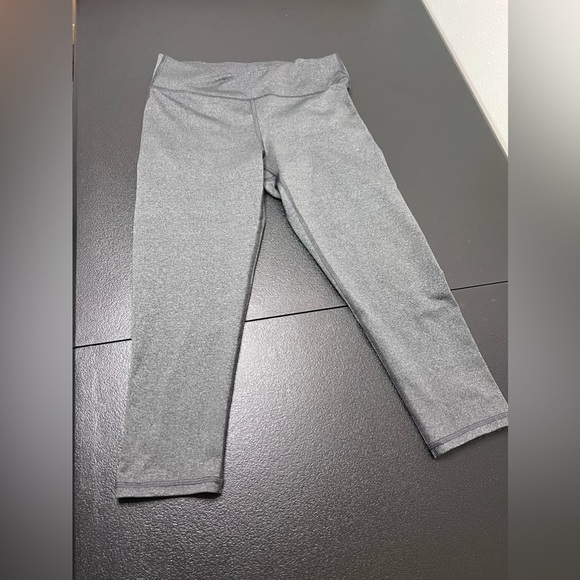 Gaiam gray capri with purple side lines - Picture 1 of 5